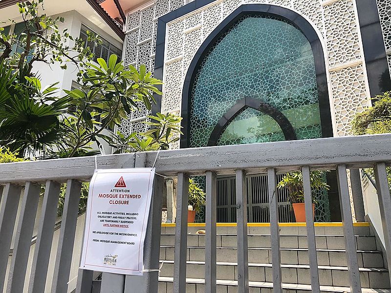 Singapore mosques closed and congregational prayer suspended due to Covid-19