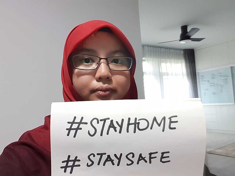 Ustaz Izzah Khamsani encourages Muslims to stay home and stay safe during coronavirus period. 